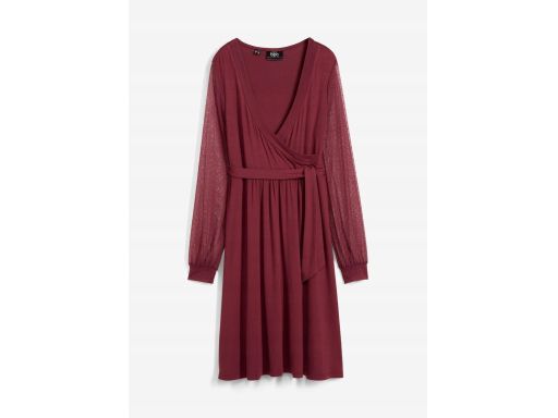 B.P.C sukienka ciążowa i do karmienia bordowa z siateczką 48/50.