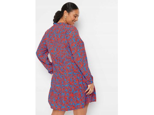 B.P.C sukienka tunikowa czerwonow-niebiesak we wzory ^34