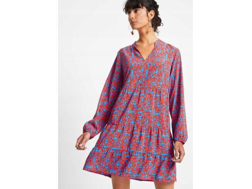 B.P.C sukienka tunikowa czerwonow-niebiesak we wzory ^34