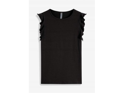 B.P.C bluzka t-shirt z motylkowymi rękawami czarna ^44/46