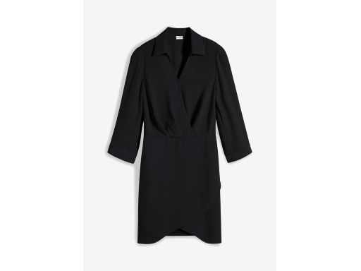 B.P.C czarna sukienka z efektem założenia kopertowego r.48