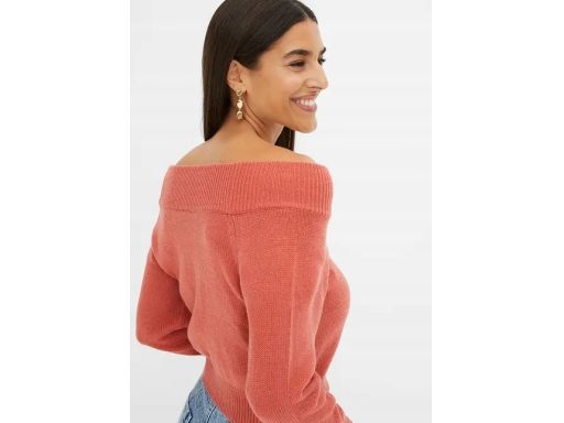 B.P.C krótki sweter carmen rabarbarowy r.40/42