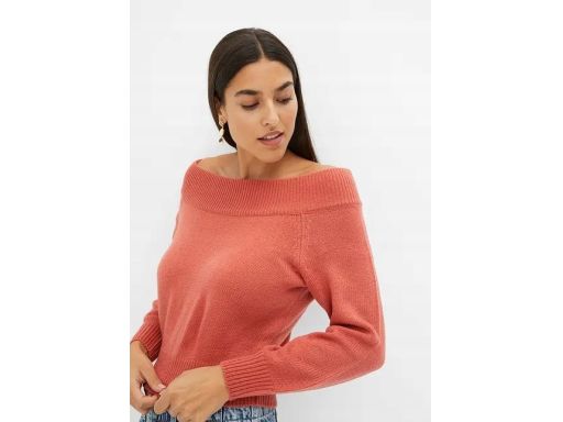 B.P.C krótki sweter carmen rabarbarowy r.40/42