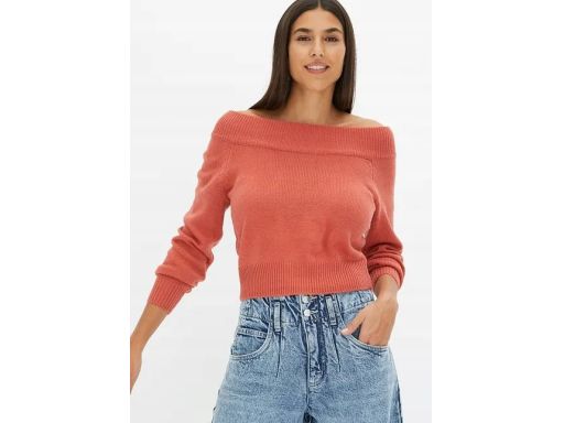 B.P.C krótki sweter carmen rabarbarowy r.40/42