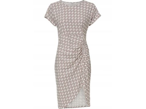 B.P.C sukienka asymetryczna dłuższy tył z nadrukiem ^40/42