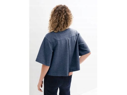 B.P.C krótka bluza granatowa rozpinana ze stójką 52/54.