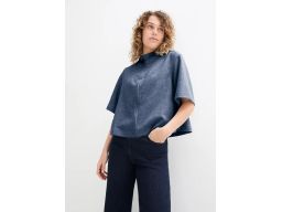 B.P.C krótka bluza granatowa rozpinana ze stójką 52/54.