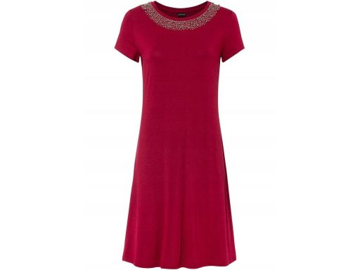 B.P.C bordowa sukienka z wiskozy 36/38.