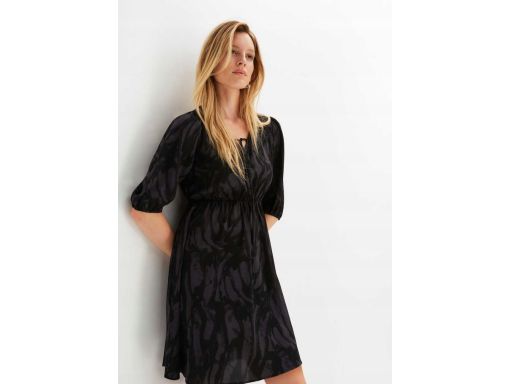 B.P.C czarna sukienka ze wzorem w kolorze ^36