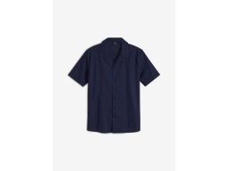 B.P.C koszula męska z krótkim rękawem granat bawełniana ^45/46