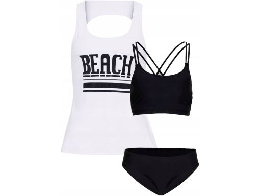 B.P.C tankini 3-elementowe top biustonosz i figi komplet ^42