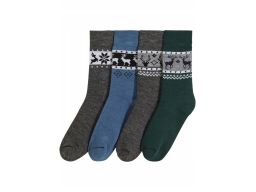 B.P.C. 4-pak skarpety termiczne ciepłe świąteczne r.35-39