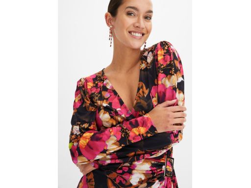 B.P.C sukienka kopertowa wzorzysta z klamerką r.36/38