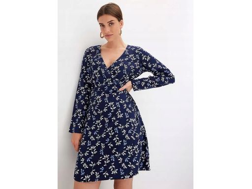 B.P.C kopertowa sukienka granatowa we wzorki 52.