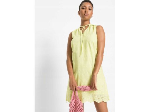 B.P.C letnia sukienka bawełniana limonka 40.