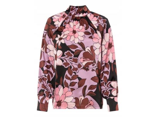 B.P.C bluzka koszulowa nadruk satyna ^48