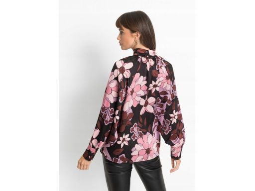 B.P.C bluzka koszulowa nadruk satyna ^48