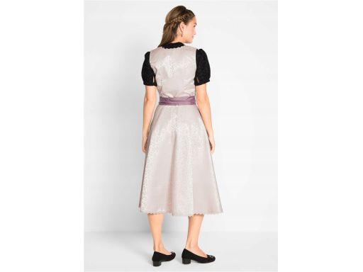 B.P.C. sukienka ludowa z fartuszkiem różowo-fioletowa r.54