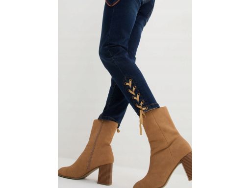 B.P.C jeansy ludowe z haftami i rzemykami r.46