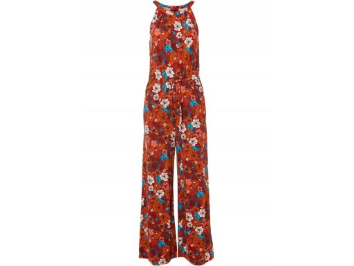 B.P.C brązowy kombinezon w kwiaty długa nogawka ^32/34