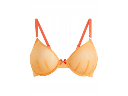 B.P.C biustonosz miękki na fiszbinie siateczkowy pomarańczowy r.95C