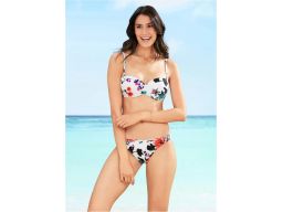 B.P.C białe bikini w kolorowe kwiatuszki usztywniane miseczki ^38(75B)