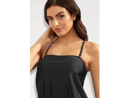 B.P.C tankini oversize czarne odpinane ramiączka r.38