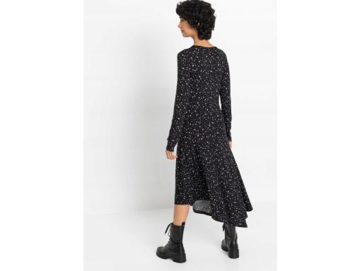 B.P.C asymetryczna sukienka midi w gwiazdki r.40/42