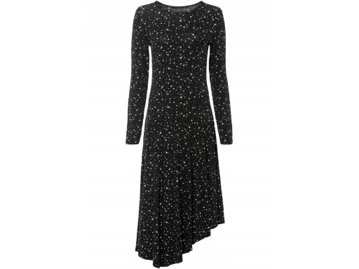 B.P.C asymetryczna sukienka midi w gwiazdki r.40/42