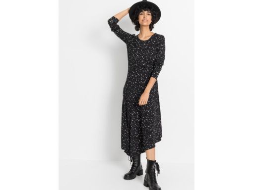 B.P.C asymetryczna sukienka midi w gwiazdki r.40/42