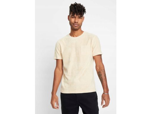 B.P.C t-shirt męski beżowy frotte ^XXL