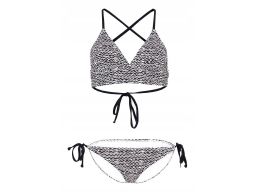 B.P.C bikini wiązane czarno-białe we wzorki 40.