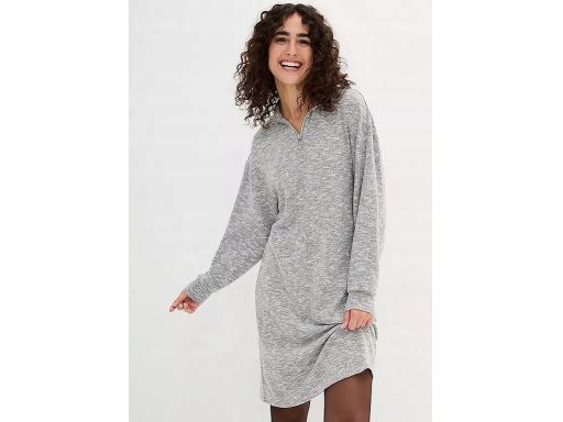 B.P.C sukienka dresowa szara ze stójką i suwakiem ^40/42