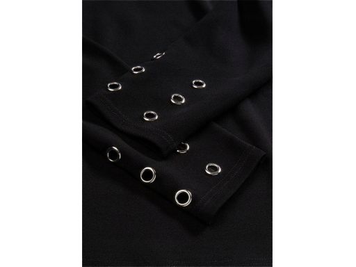 B.P.C bluzka czarna z nitami na rękawach 36/38.