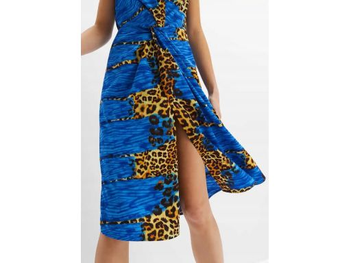 B.P.C sukienka midi z efektem założenia kopertowego z nadrukiem ^42