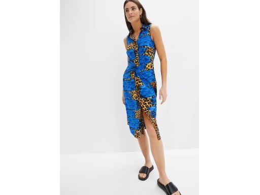 B.P.C sukienka midi z efektem założenia kopertowego z nadrukiem ^42