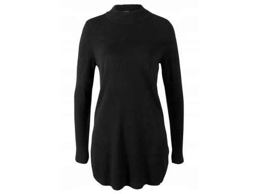B.P.C czarny sweter ze stójką zaokrąglony dół ^40/42
