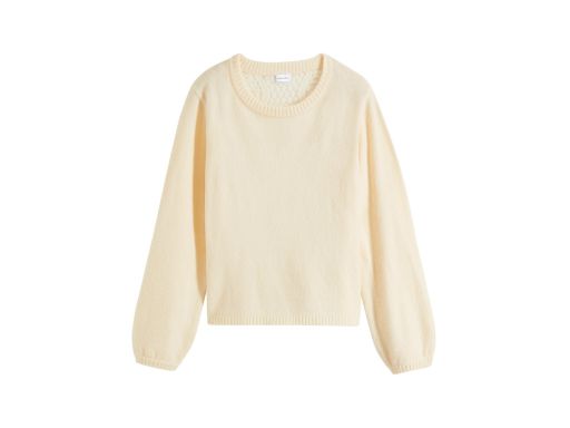 B.P.C beżowy sweter z koronką na plecach 36/38.