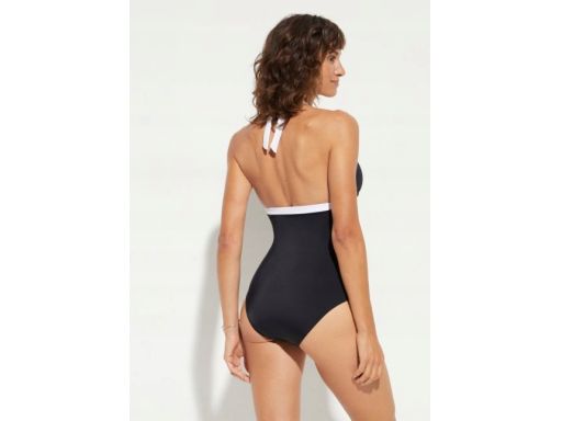 B.P.C kostium jednoczęściowy czarny z białymi detalami r.44