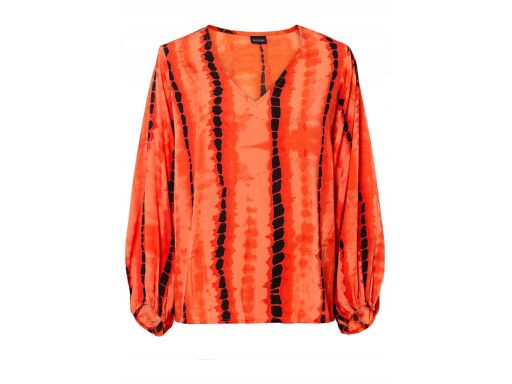 B.P.C pomarańczowa bluzka satynowa w czarne wzory ^40