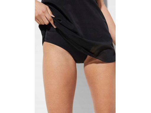 B.P.C czarno-pomarańczowa sukienka kąpielowa siatka r.46