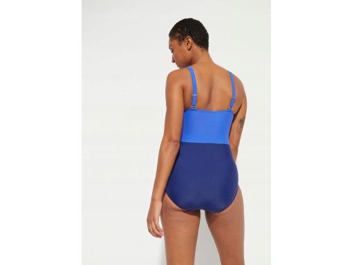 B.P.C chabrowo-granatowy kostium kąpielowy modelujący 42.