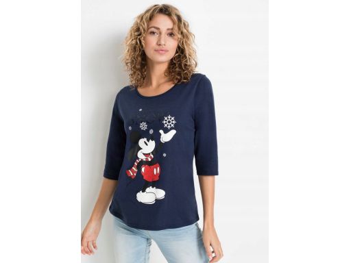B.P.C bluzka Myszka Mickey granatowa z nadrukiem r.40/42