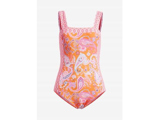 B.P.C pomarańczowy kostium kąpielowy we wzory 40.