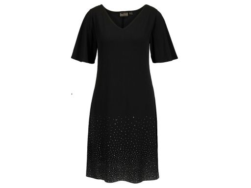 Sukienka czarna ozdobne kamyki r.40/42