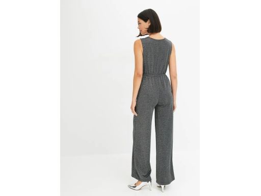 B.P.C kombinezon dżersejowy z połyskiem czarno-srebrny ^48/50