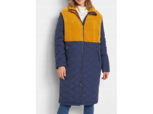B.P.C płaszcz pikowany ze wstawką boucle polarowego baranka ^52