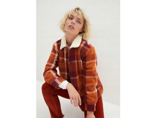 B.P.C kurtka koszulowa w kratę na podszewce