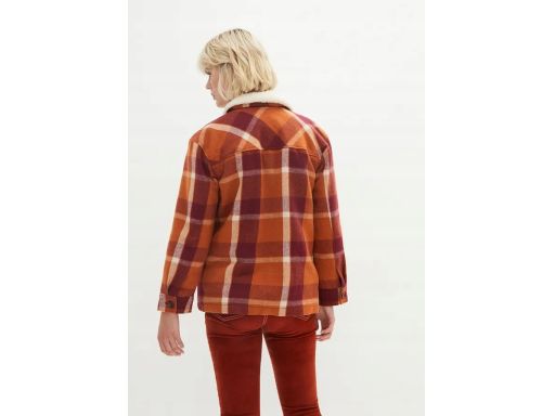 B.P.C kurtka koszulowa w kratę na podszewce