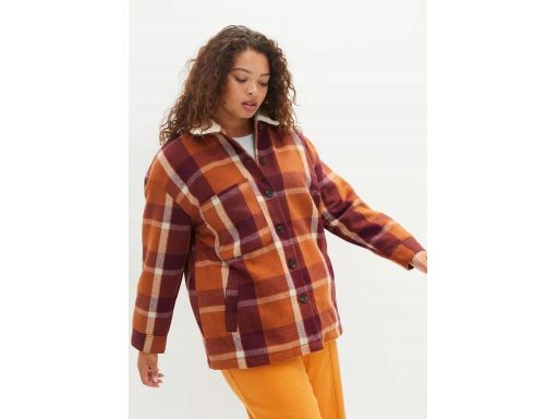 B.P.C kurtka koszulowa w kratę na podszewce